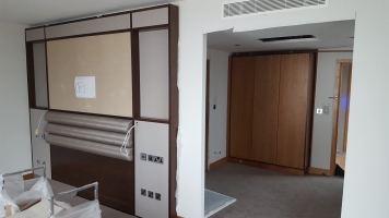 O2 Arena Hotel (North Greenwich) - Fitting hotel furniture in the rooms
